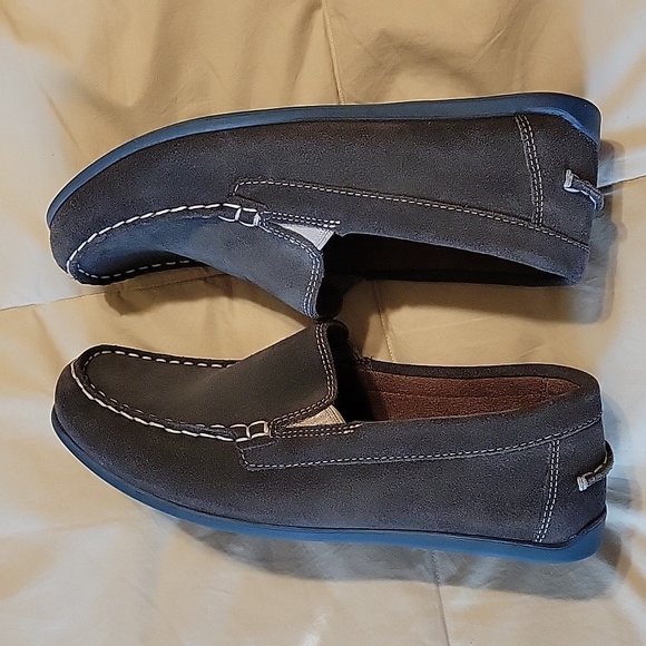 Florsheim kids grey loafers with large stitching - Picture 12 of 12
